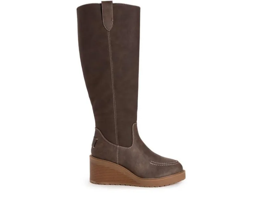 MUK LUKS Tall|Dress>Women's Sloane Knee High Wedge Boots