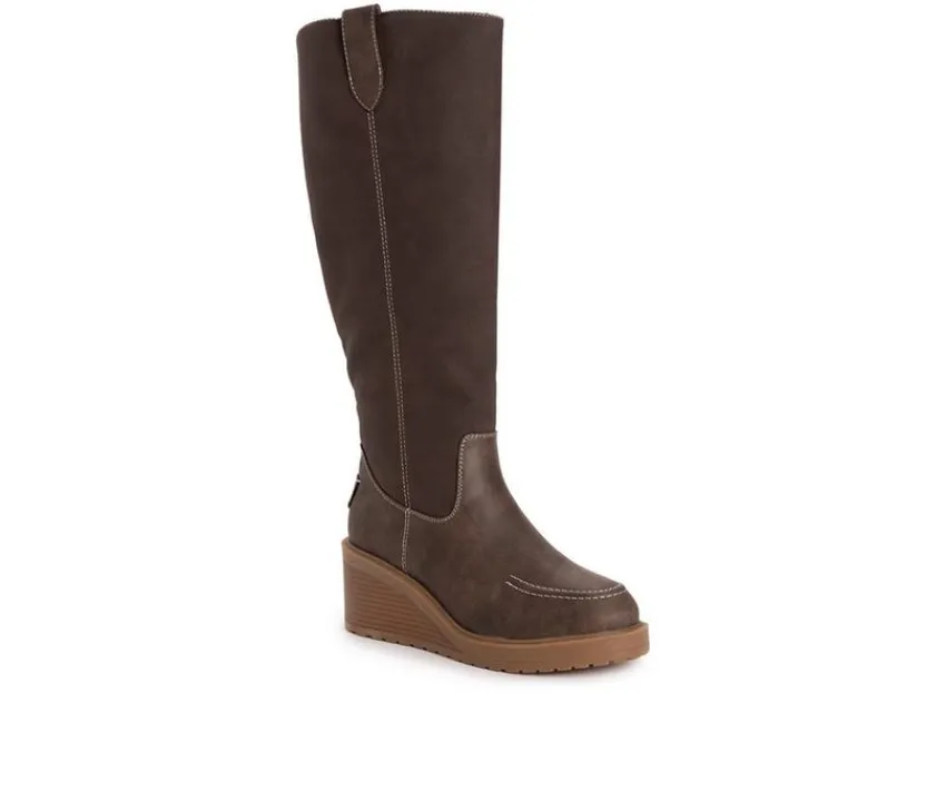 MUK LUKS Tall|Dress>Women's Sloane Knee High Wedge Boots