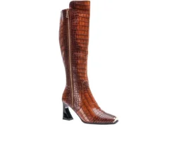 Women's London Knee High Heeled Boots|Ninety Union Online