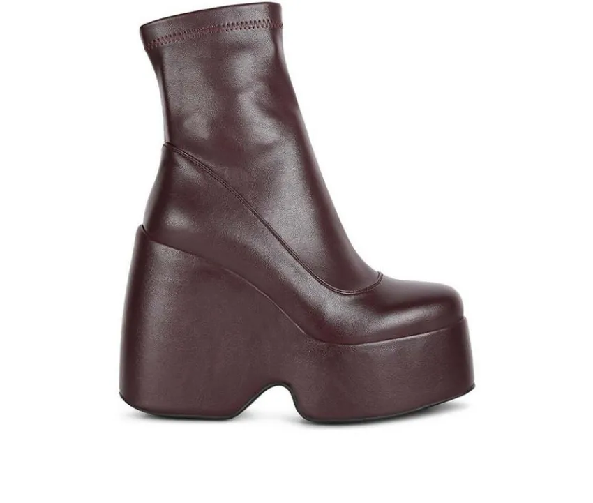 Women's Purnell Wedge Platform Booties|Rag & Co Clearance
