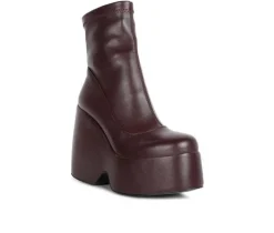 Women's Purnell Wedge Platform Booties|Rag & Co Clearance