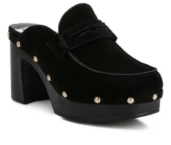 Women's Riley Heeled Clogs|Rag & Co Sale