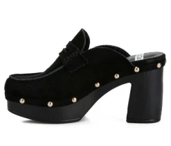 Women's Riley Heeled Clogs|Rag & Co Sale