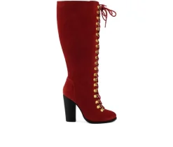 Rag & Co Lace Up|Dress>Women's Sleet-Slay Lace Up Knee High Boots