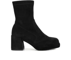 Women's Two Cubes Heeled Booties|Rag & Co Sale