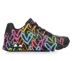 Skechers Street Platform>Women's Uno Highlight Love 177981 Wedge Sneakers
