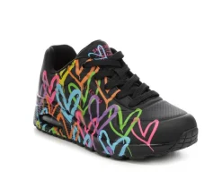 Skechers Street Platform>Women's Uno Highlight Love 177981 Wedge Sneakers