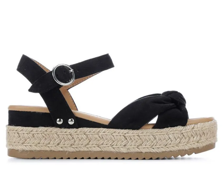 Women's Tye Espadrille Wedges|Soda Clearance