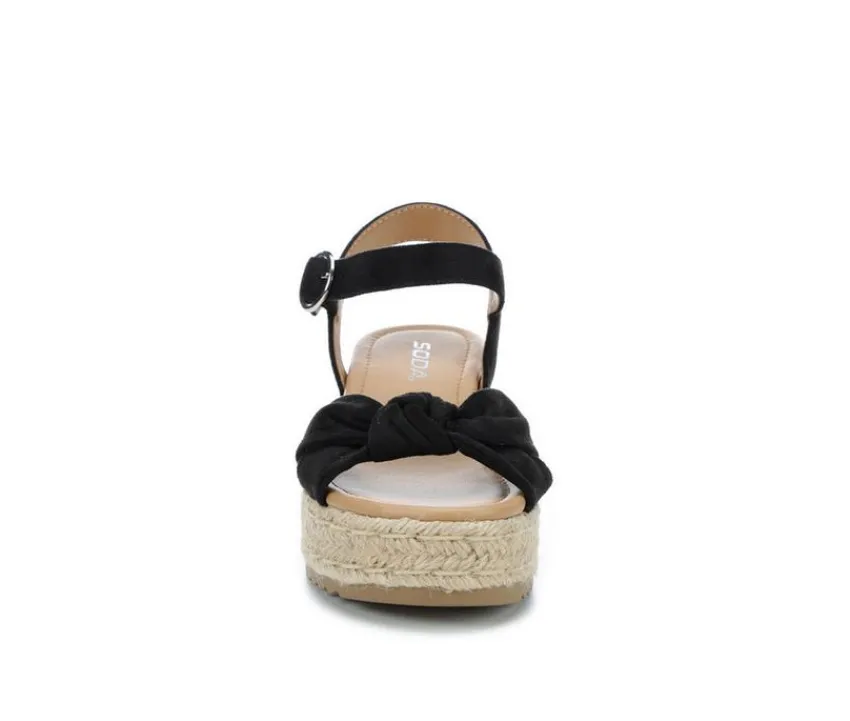 Women's Tye Espadrille Wedges|Soda Clearance