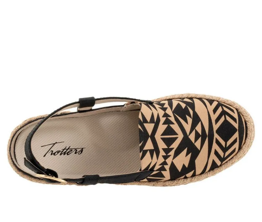 Women's Paisley Espadrille Slingback Loafers|Trotters Online
