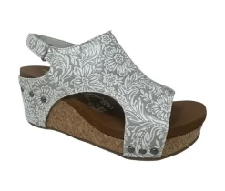 Very G Sandals>Women's Isabella Tooled 2 Wedges