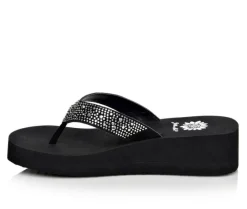 Women's Africa Wedge Flip-Flops|Yellow Box Outlet