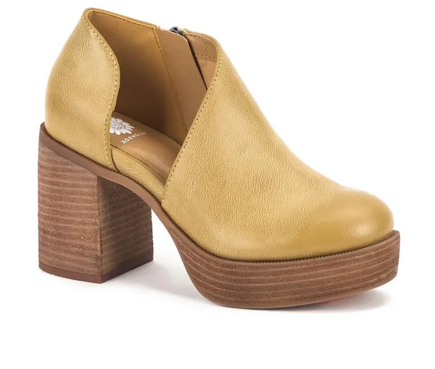 Women's Loredo D'Orsay Platform Clogs|Yellow Box New