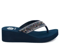 Women's Selvia Wedge Flip-Flops|Yellow Box Hot