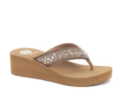 Yellow Box Sandals>Women's Selvia Wedge Flip-Flops