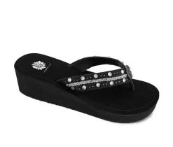 Women's Terell Wedge Flip-Flops|Yellow Box Outlet