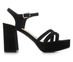 Women's Loona-S Block Heels|Y-Not Online